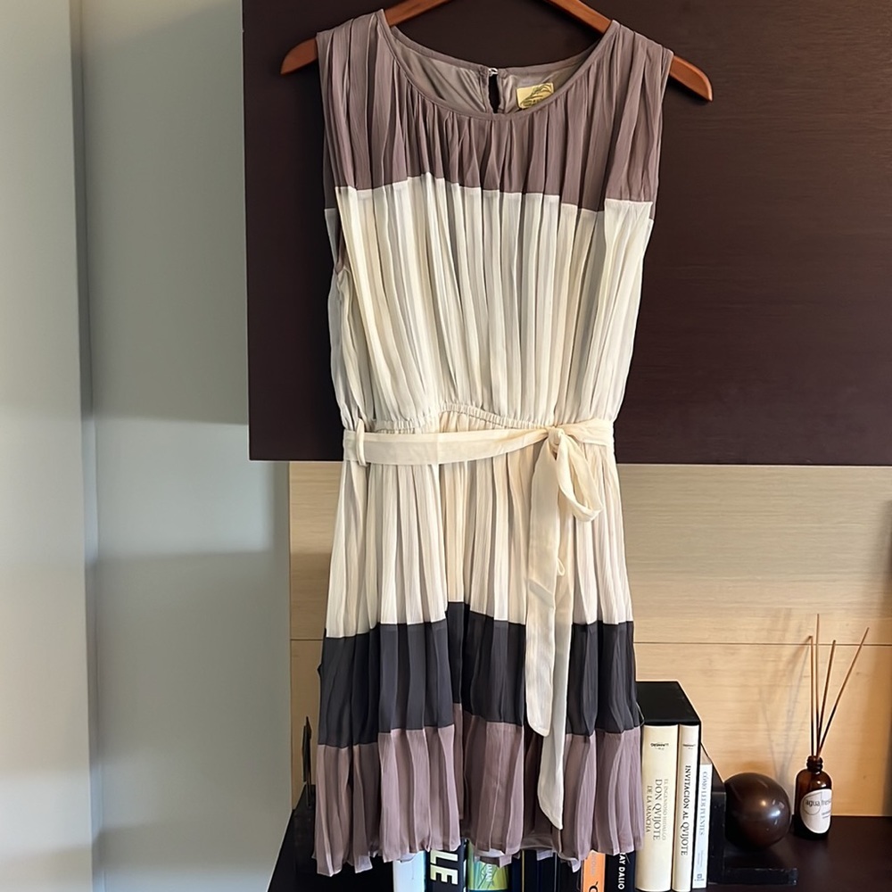 Pleated Colored—Block Dress • M-L